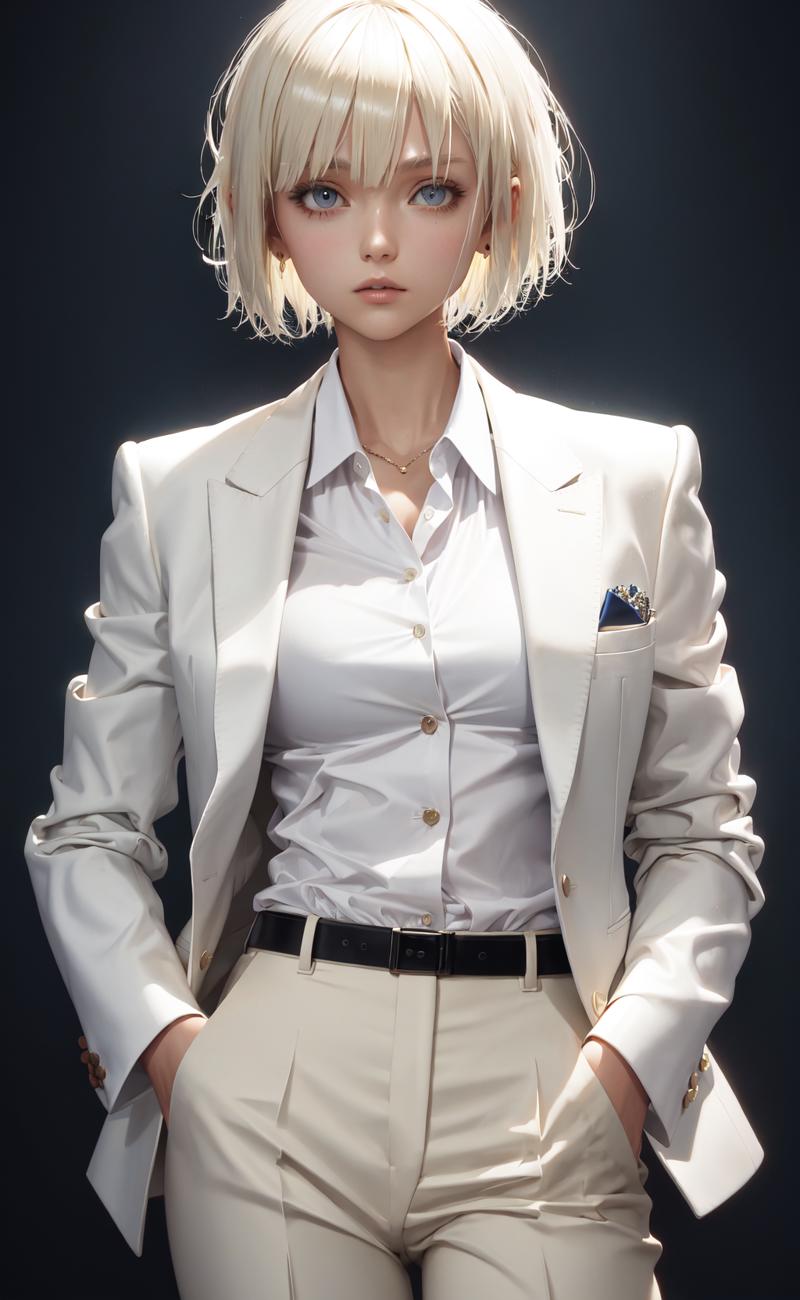 67785-89448598-masterpiece, best quality, 1girl, short hair, platinum blonde hair, blazer, shirt, trousers.png